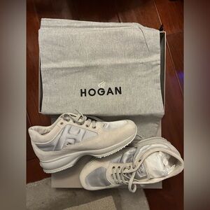Hogan Beige and Gray Interactive Sneaker. NWOT. Women’s Eur size 38, US size 7.5
